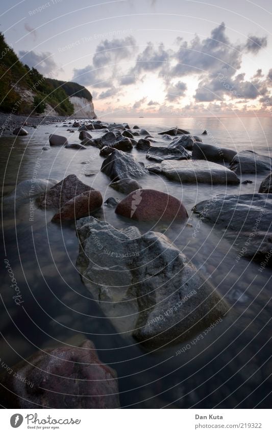 The peace before the peace Beach Ocean Island Landscape Water Sky Clouds Horizon Sunrise Sunset Autumn Coast Bay Baltic Sea Rügen Exceptional Dark Fantastic