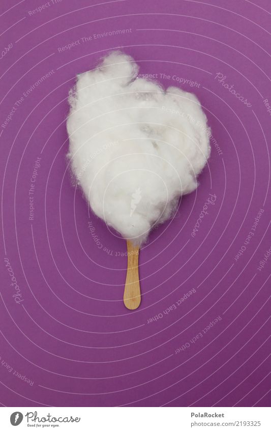 #AS# Cotton swab Art Esthetic Violet Cotton candy Style Stilwerk Absorbent cotton Cotton bud Clouds Colour photo Multicoloured Interior shot Studio shot