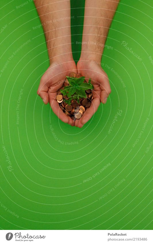 #AS# ecological investment Money Kitsch Investor Coin Financial backer Share pay interest Savings book Ecological Sustainability Green Hand To hold on