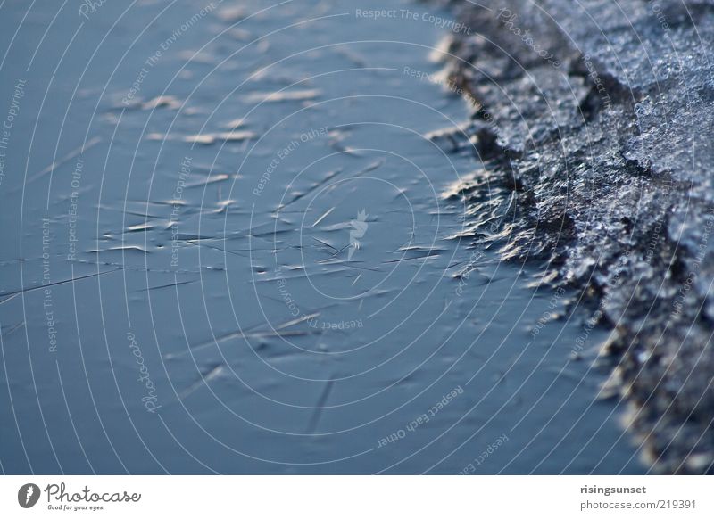 ice Environment Nature Water Winter Ice Frost Old Esthetic Firm Cold Blue Gray Climate Stone Frozen Colour photo Exterior shot Close-up Detail