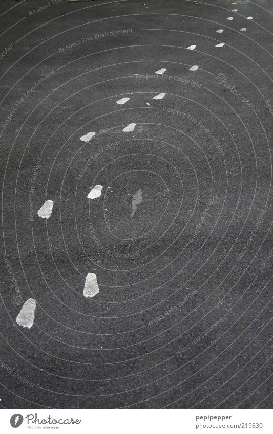 Where are you going? Androgynous Infancy Feet Lanes & trails Sign Footprint Going Gray White Black & white photo Exterior shot Close-up Detail Deserted Day