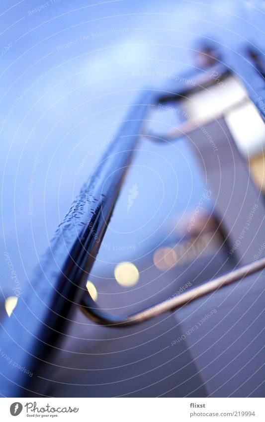 It's going uphill Water Bad weather Rain Banister Drops of water Colour photo Exterior shot Copy Space top Day Shallow depth of field Wet Damp Deserted Handrail