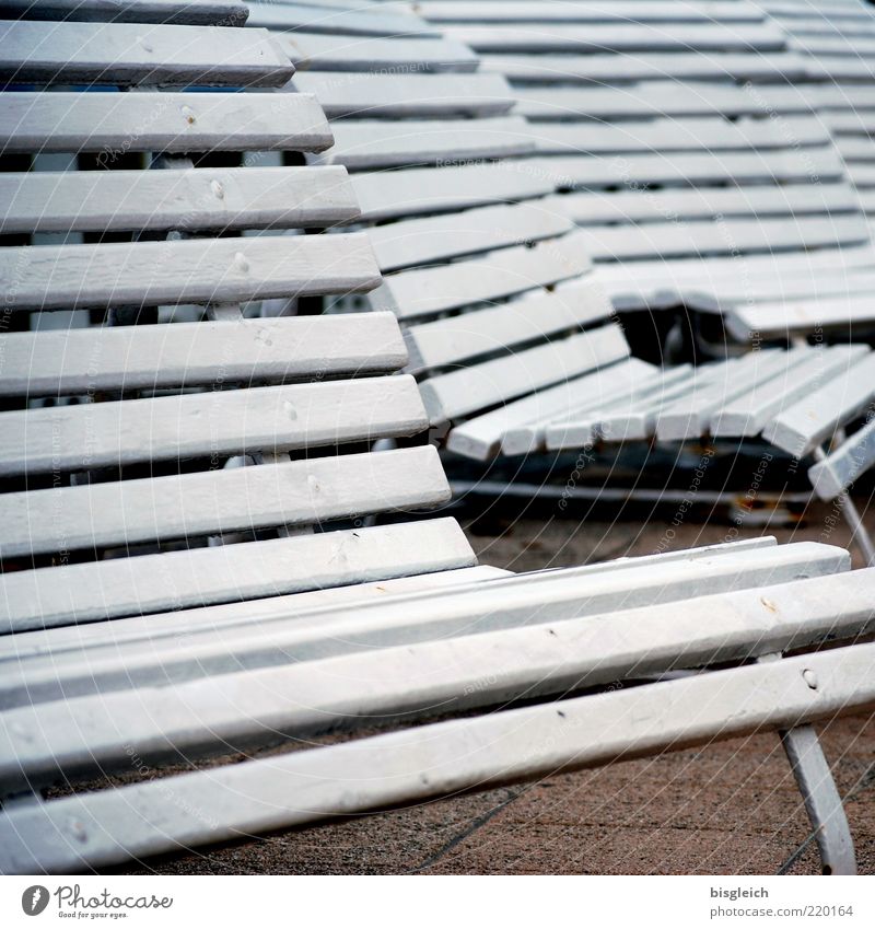 The end of the season IX Baltic Sea Kühlungsborn Germany Europe Bench White Serene Patient Calm Loneliness Transience End of the season Colour photo