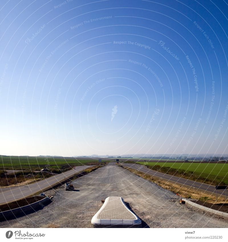 somewhere ... Construction site Environment Nature Landscape Sky Cloudless sky Traffic infrastructure Street Authentic Simple Long New Road construction