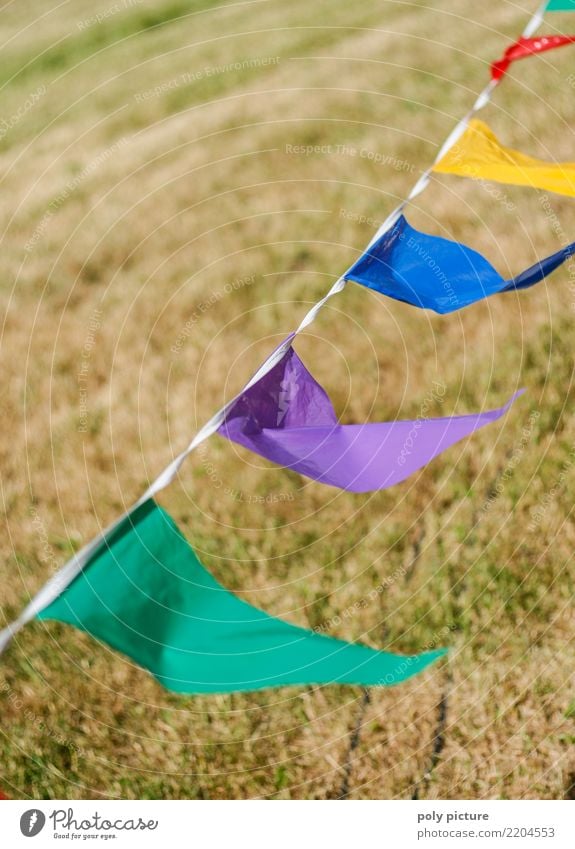 Colourful flags in the wind Lifestyle Athletic Leisure and hobbies Playing Children's game Garden Party Feasts & Celebrations Carnival Oktoberfest