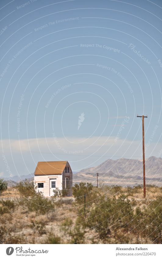 House in the green. Environment Nature Landscape Sky Summer Climate Weather Beautiful weather Drought Hill California USA House (Residential Structure) Hut