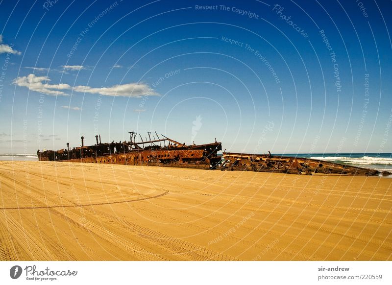 scrapped... Sky Clouds Beautiful weather Coast Beach Ocean Island Fraser Island Vacation & Travel Decline Colour photo Exterior shot Deserted Day Sunlight