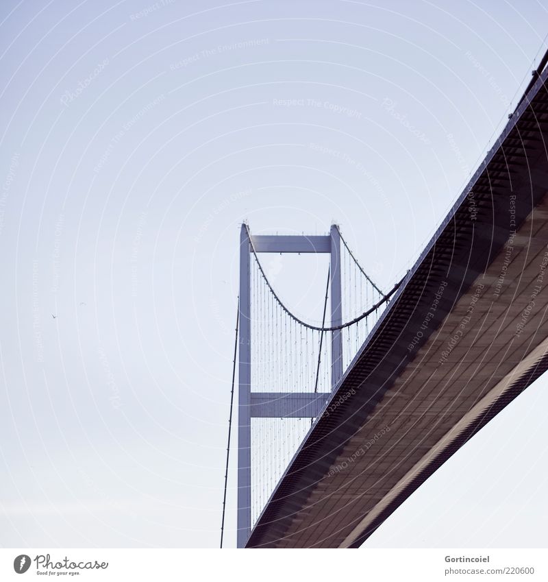 bridge Bridge Manmade structures Tourist Attraction Large Europe Asia Turkey Istanbul The Bosphorus Colour photo Exterior shot Copy Space left Day