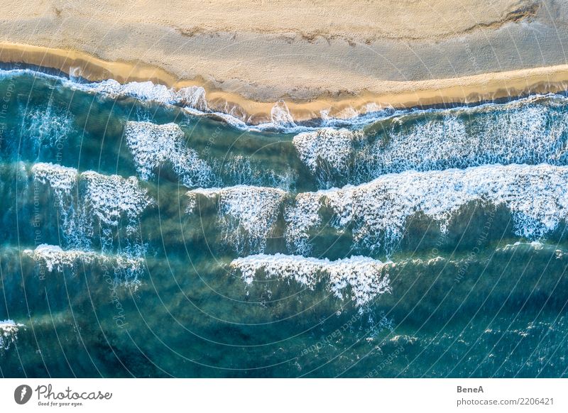 Beautiful beach, coast and bay with crystal clear sea water seen from above Aerial Aqua Athlete Bathing Bay Beach Blue Calm Clear Coast Coastal Coastline