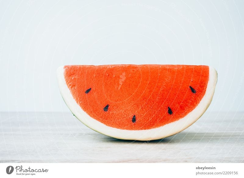 Pattern red watermelon on background. Flat lay, top view Fruit Dessert Nutrition Vegetarian diet Diet Summer Nature Fresh Delicious Natural Juicy Green Red