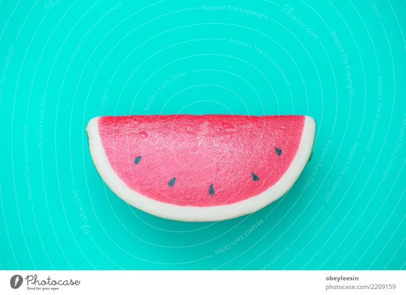 Pattern red watermelon on background. Flat lay, top view Fruit Dessert Nutrition Vegetarian diet Diet Summer Nature Fresh Delicious Natural Juicy Green Red