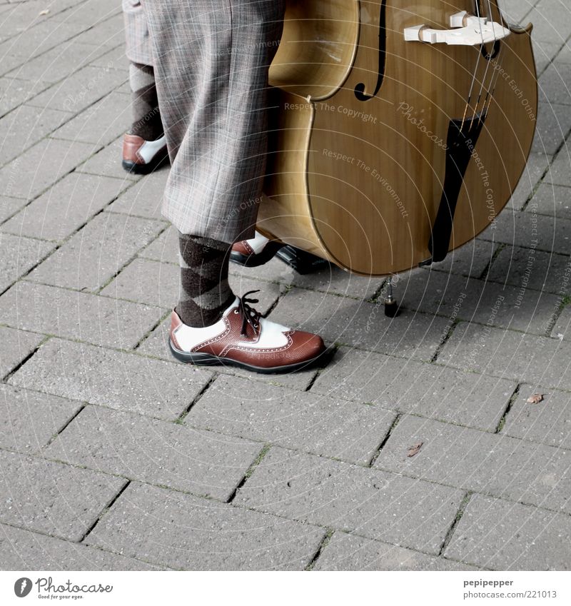 three men with a breech. Playing Summer Music Masculine Legs Feet 2 Human being Artist Event Concert Musician Musical notes Stockings Footwear Listen to music