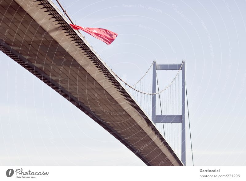 Eurasia Bridge Manmade structures Architecture Tourist Attraction Large Flag Istanbul Turkey Bosporus Bridge Bogaz Köprüsü Europe Asia Connection Bridge pier