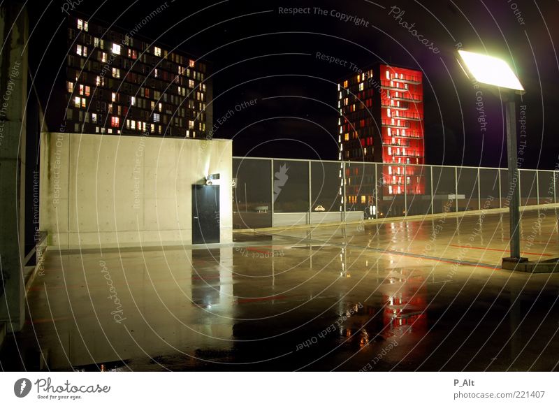 architecture III Utrecht Town Deserted High-rise Parking garage Manmade structures Building Architecture Concrete Glass Steel Water Cold Multicoloured Patient