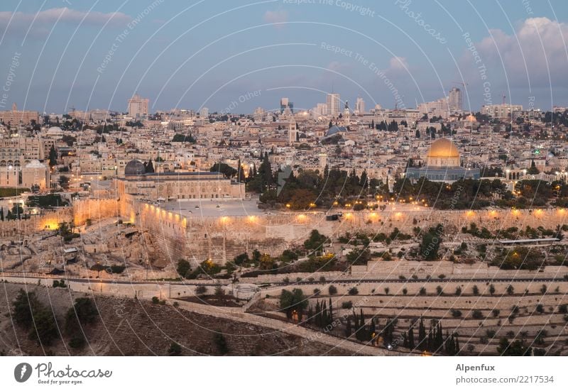 The calm before the storm West Jerusalem Palestine Israel Asia Town Downtown Old town House (Residential Structure) Church Dome Manmade structures Building