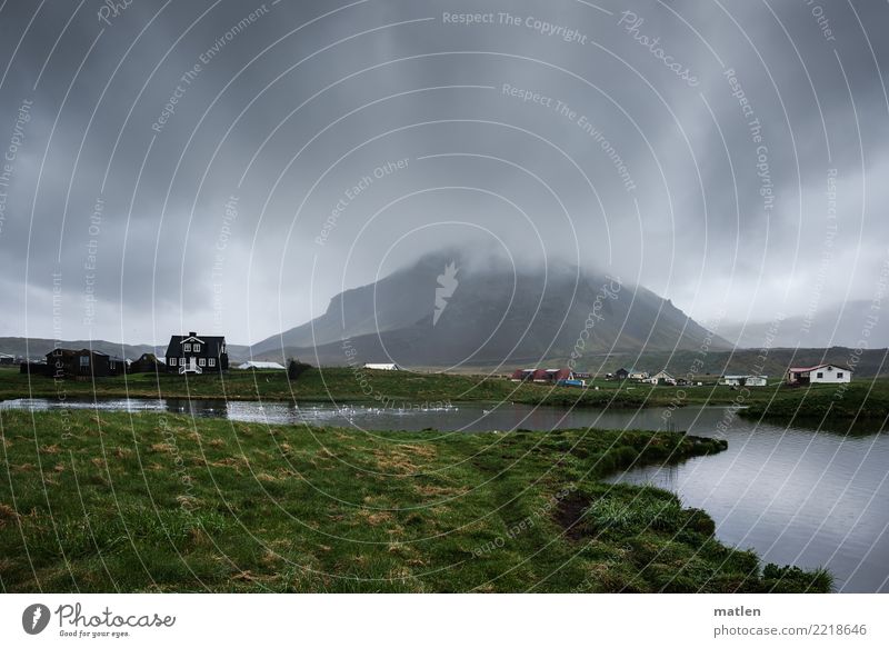 large housing estate Nature Landscape Water Sky Spring Weather Bad weather Fog Rain Grass Meadow Mountain Coast Lakeside Village House (Residential Structure)