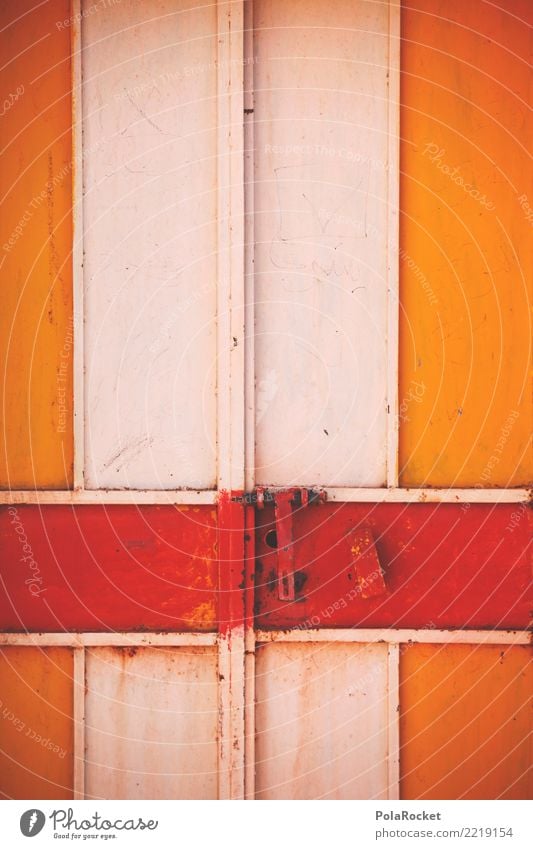 #A# Torrost Door Esthetic Gate Door lock Closed Red Orange Colour photo Multicoloured Exterior shot Detail Experimental Deserted Copy Space left