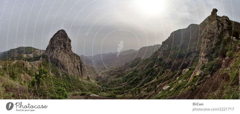 Los Roques Landscape Rock Gomera Wanderlust Roque de Agando Colour photo Exterior shot Day Back-light Panorama (View)