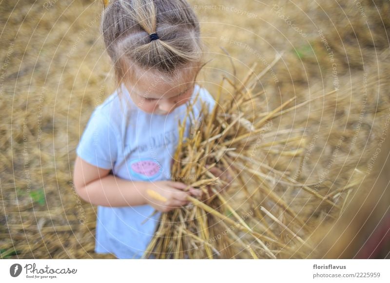 In the countryside Happy Handicraft Vacation & Travel Trip Summer Summer vacation Child Girl Head 1 Human being 3 - 8 years Infancy Nature Landscape