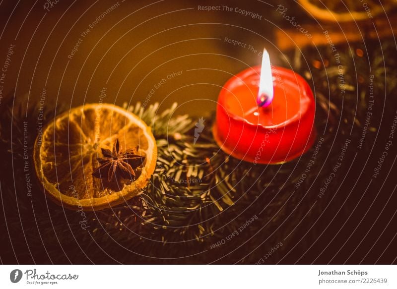 Advent wreath III Christmas & Advent Christmas wreath Detail Candlewick Wick Flame Light Macro (Extreme close-up) Close-up itinerant Moody Tradition Wax