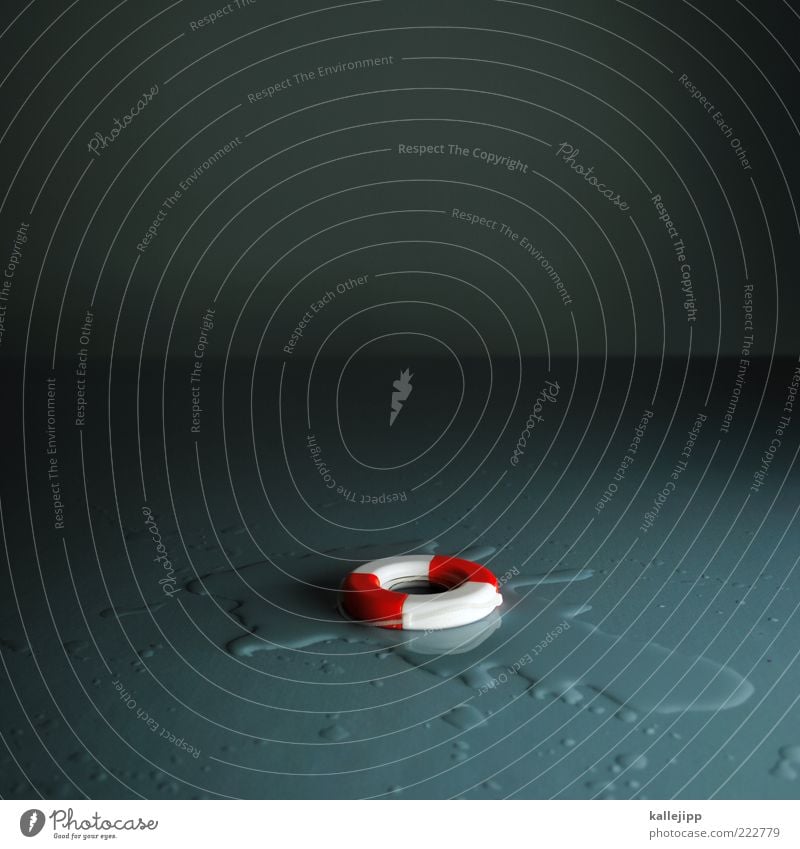 no reason to panic Water Drops of water Life belt Emergency Cry for help Help emergency plan Crisis Maritime disaster Rescue Financial Crisis Gray Accident