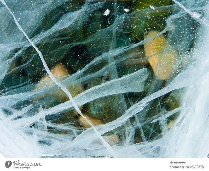 Pure ice of Baikal Winter Ice Frost Stone Crystal Buryatiya abstraction Background picture crack stones Colour photo Abstract Deserted Day Downward