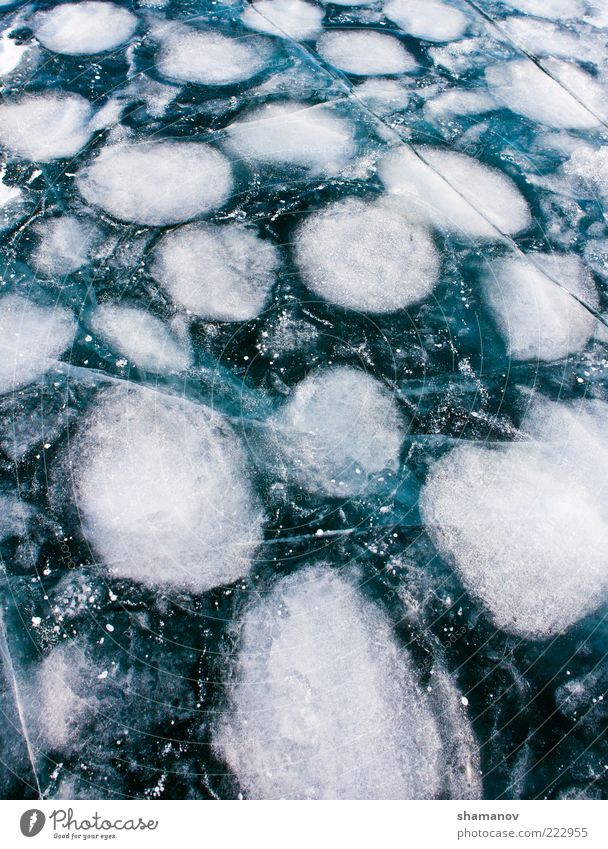 Pure ice of Baikal Expedition Winter Environment Nature Landscape Ice Frost Lake Dark Blue Buryatiya Siberia abstraction Background picture Blues cold ecology