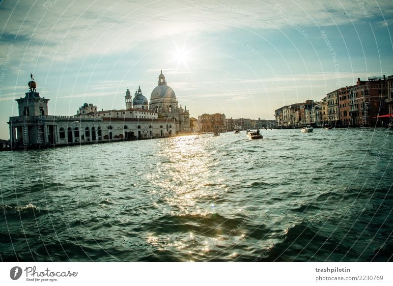 Venice Beautiful weather Italy Europe Town Port City Navigation Vacation & Travel Channel Water Colour photo Exterior shot Twilight