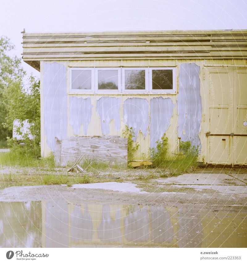 untitled 2 Industry Water Sky Cloudless sky Summer Plant Grass Bushes Deserted House (Residential Structure) Industrial plant Factory Manmade structures