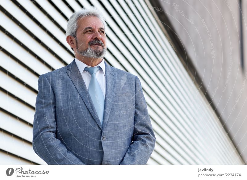 Senior businessman outside of modern office building. Elegant Happy Office Business Human being Masculine Man Adults Male senior Arm 45 - 60 years