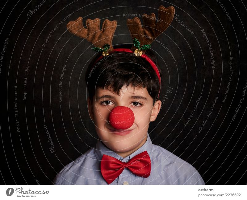 funny child at christmas Lifestyle Joy Feasts & Celebrations Christmas & Advent New Year's Eve Human being Masculine Child Toddler Infancy 1 3 - 8 years