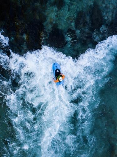 #S# White water kayak I Aquatics Swimming & Bathing Kayak Whitewater Water Extreme Sports Extreme sports Extreme situation Adventure River Above Watercraft