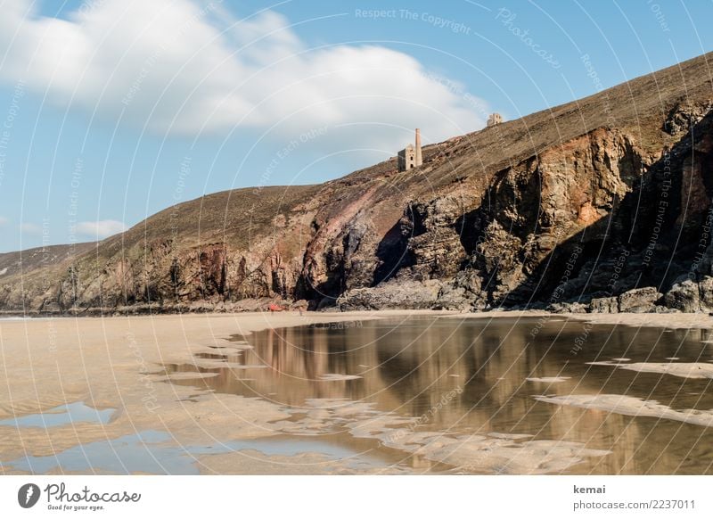 Old mine buildings over the beach Harmonious Well-being Relaxation Calm Leisure and hobbies Vacation & Travel Tourism Trip Adventure Far-off places Freedom