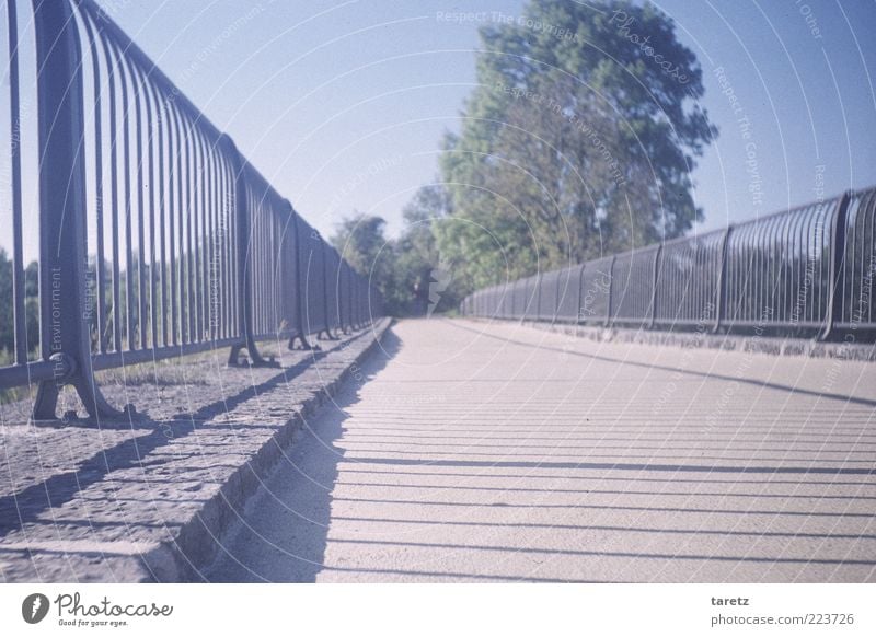 Let's go into the unknown! Lanes & trails Bridge Bridge railing Handrail Cycle path Afternoon sun Vennbahn route Target Advancement Uncertain future