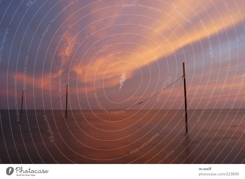 morning glory Vacation & Travel Far-off places Freedom Ocean Langeoog North Sea Environment Nature Water Sky Sunrise Sunset Autumn Weather Beautiful weather