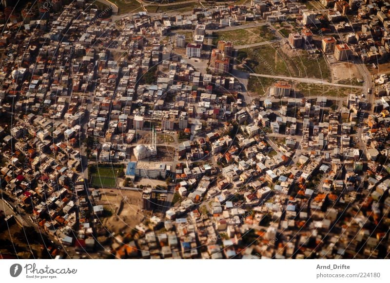 mosque Landscape Town Mosque Tourist Attraction Large Infinity Brown Izmir Turkey Colour photo Subdued colour Exterior shot Aerial photograph Day