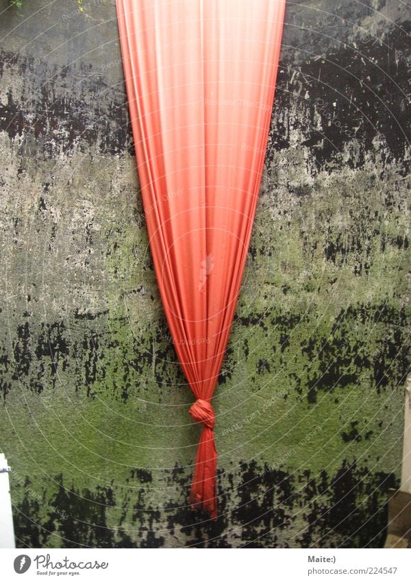 Curtain :) Art Environment Exceptional Colour photo Exterior shot Drape Red Cloth Knot Work of art Day