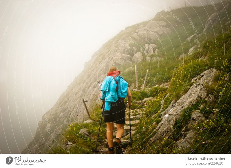 On the way to myself Life Harmonious Well-being Contentment Relaxation Calm Trip Adventure Freedom Expedition Summer vacation Mountain Hiking 1 Human being