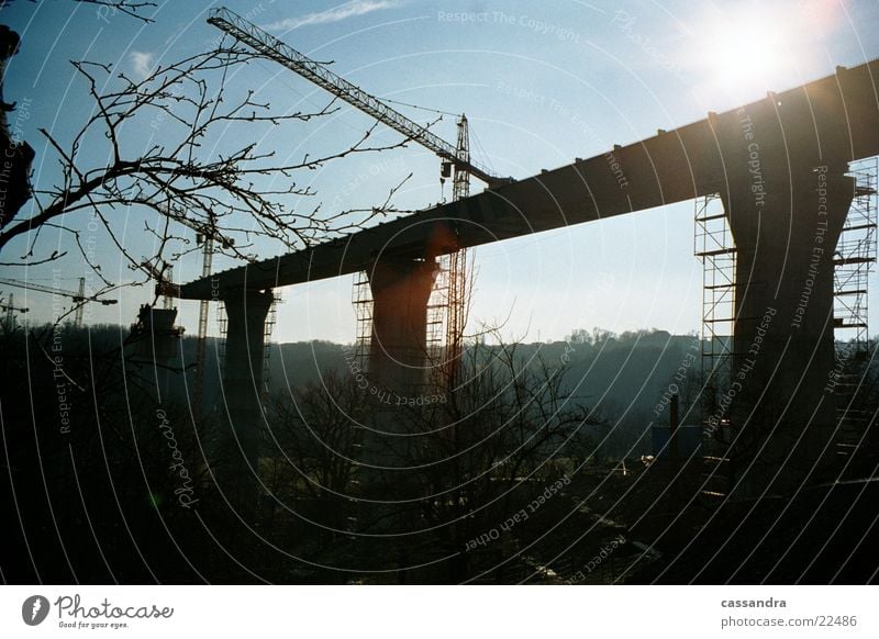 bridge building Bridge building Light Highway Crane Moody Construction site Level