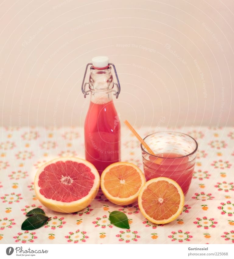 Juicy Fruit Food Orange Nutrition Organic produce Slow food Beverage Cold drink Juice Bottle Glass Straw Fresh Delicious Citrus fruits Grapefruit blood orange