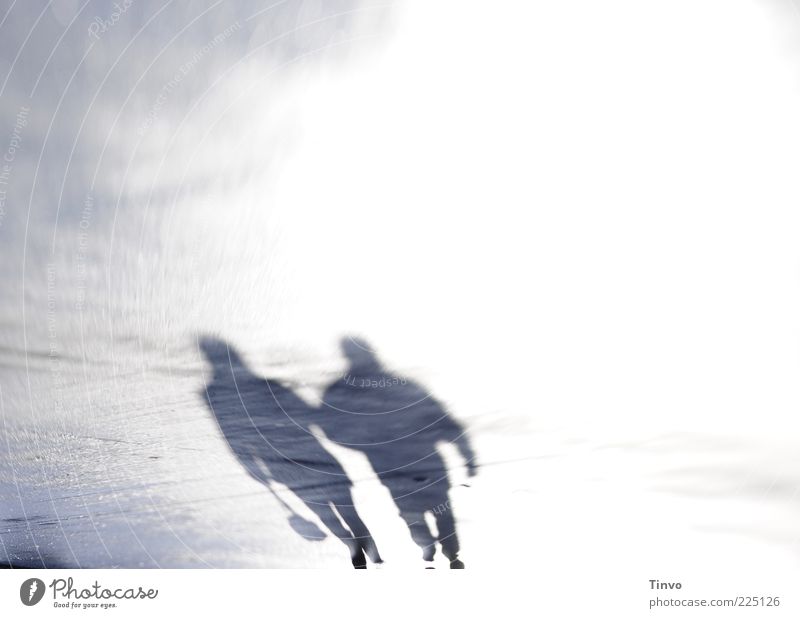 pair of shadows Woman Adults Man 2 Human being Pedestrian Street Going Agreed Together Light (Natural Phenomenon) Couple To go for a walk Places Colour photo