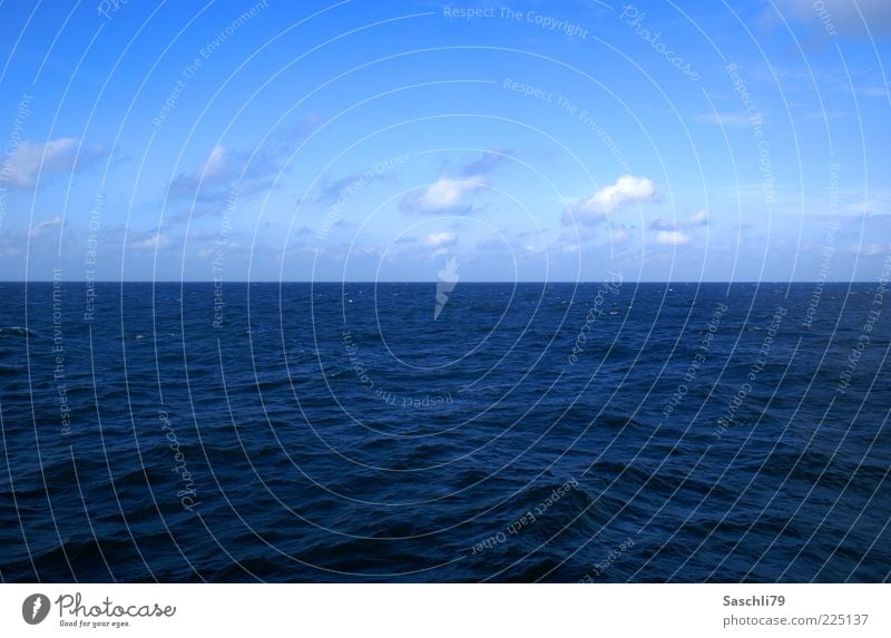 The North Sea Environment Nature Water Horizon Summer Climate Beautiful weather Waves Ocean Blue Colour photo Exterior shot Deserted Day Sunlight Long shot