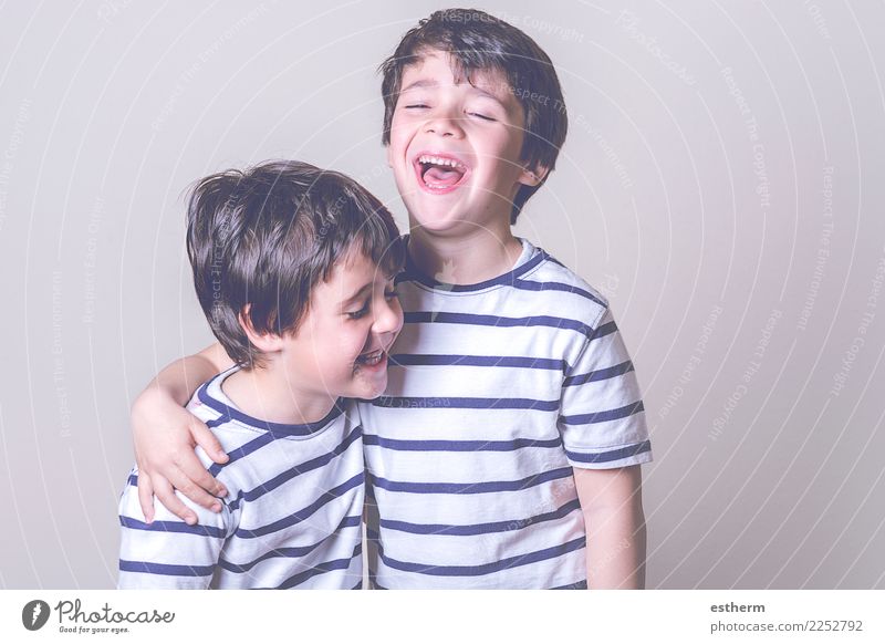 smiling brothers Lifestyle Joy Playing Human being Masculine Child Toddler Boy (child) Brothers and sisters Family & Relations Infancy 2 3 - 8 years Fitness