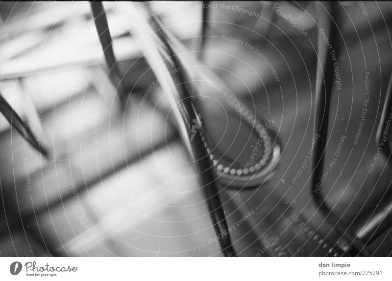 cutlery basket 2 Cutlery Silverware box Metal Glittering Black White Analog Black & white photo Detail Deserted Copy Space left Blur Shallow depth of field