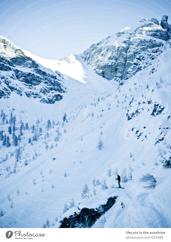 anticipation of the finest**** Trip Adventure Winter Snow Winter vacation Mountain Masculine Androgynous Man Adults 1 Human being Alps Peak Snowcapped peak