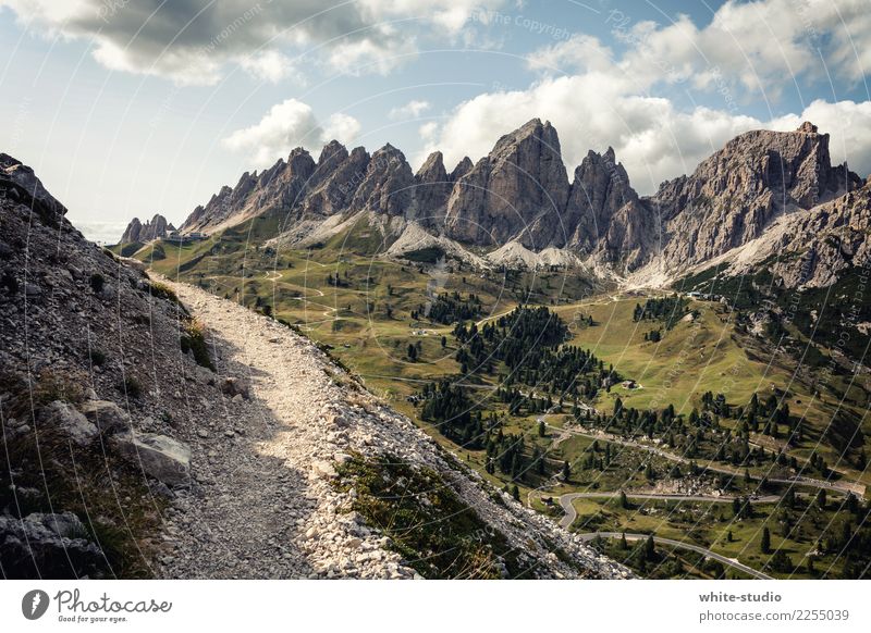 The way to dreamland Environment Mountain Hiking Dolomites Lanes & trails Footpath Peitlerkofel To go for a walk Dreamland Dream landscape Vantage point