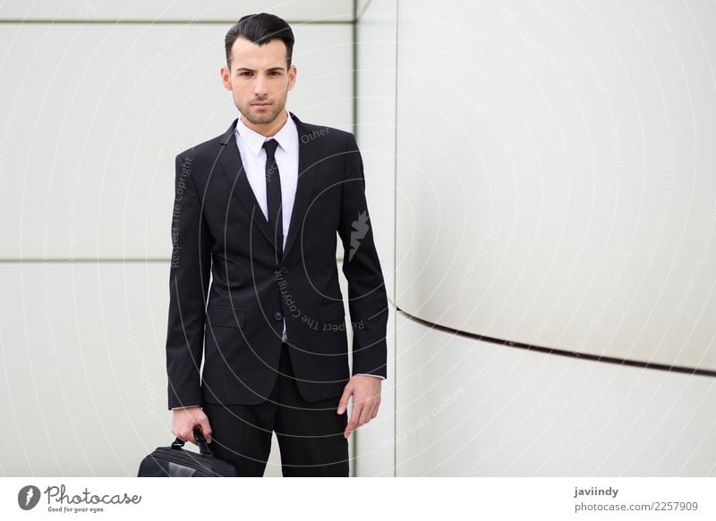 Young businessman near a office building Happy Beautiful Hair and hairstyles Profession Office Business Human being Masculine Young man Youth (Young adults) Man