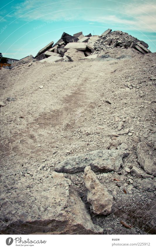 commuting distance Construction site Environment Sky Clouds Lanes & trails Stone Concrete Dirty Blue Gray Change Commute Stack Concrete slab Material Stone slab