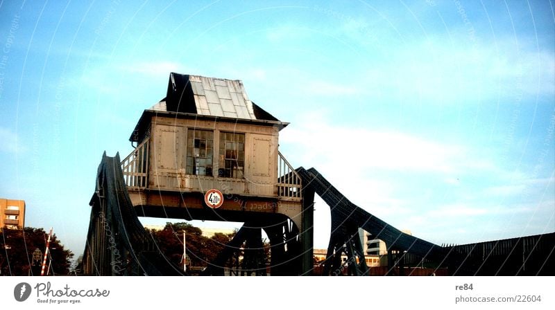 Turntable bridge to Cologne Steel Iron House (Residential Structure) Bridge Old swing bridge Sky Rust