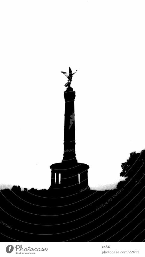 Victory Column Black White Landmark Historic Human being Architecture victory column Berlin Capital city